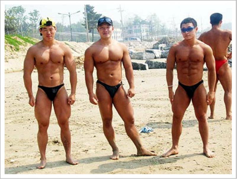 Muscular asian male nude