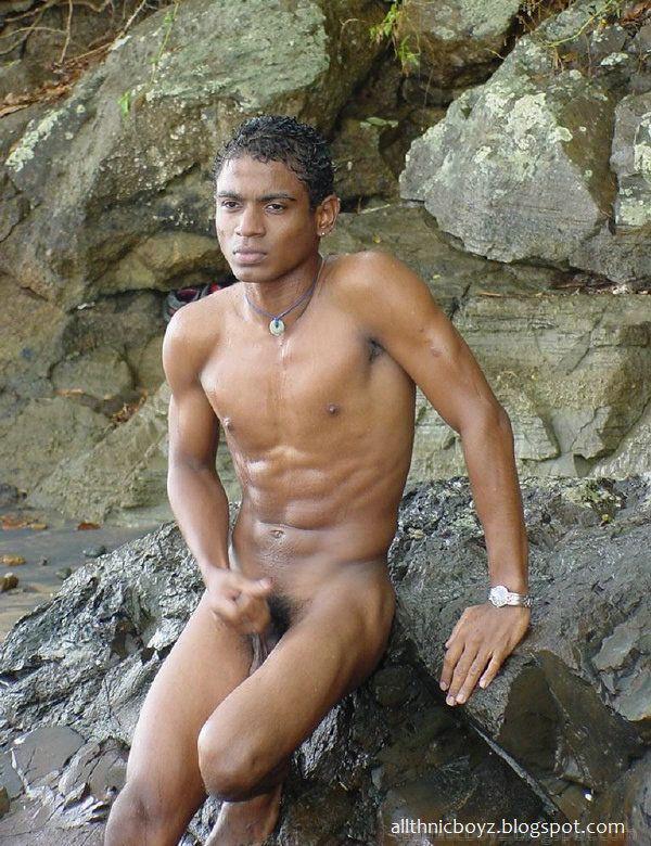 Black young nudists