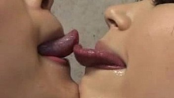 Japanese lesbian navel licking