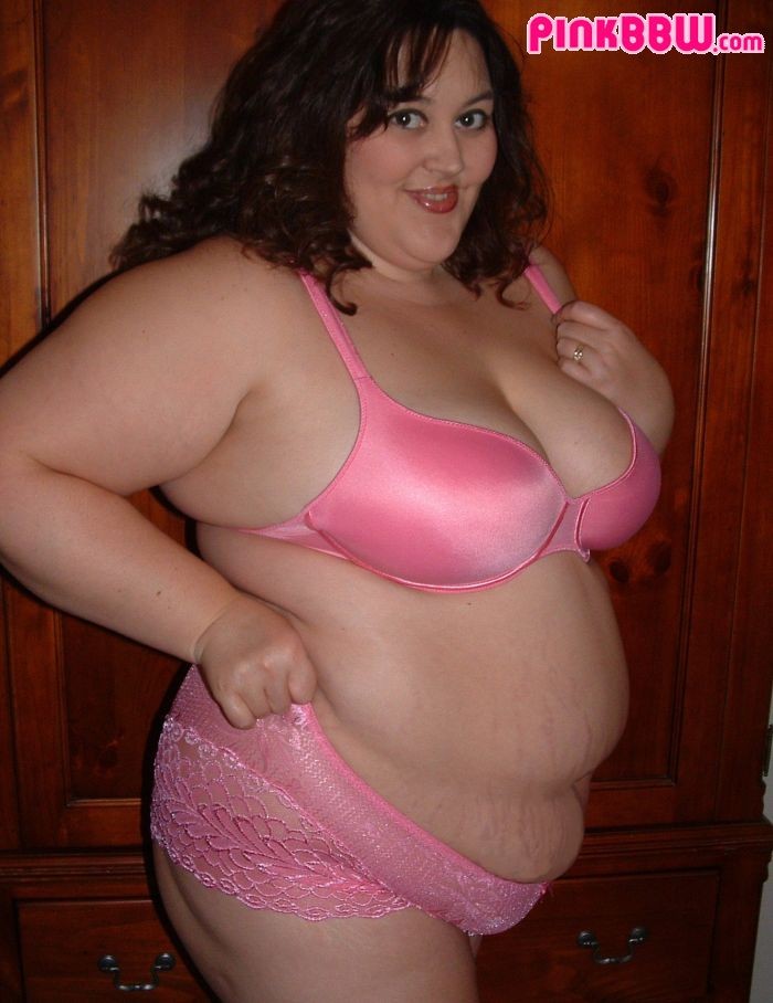 Chubby wife in bra and panties