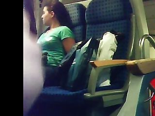 Woman masturbates on a train